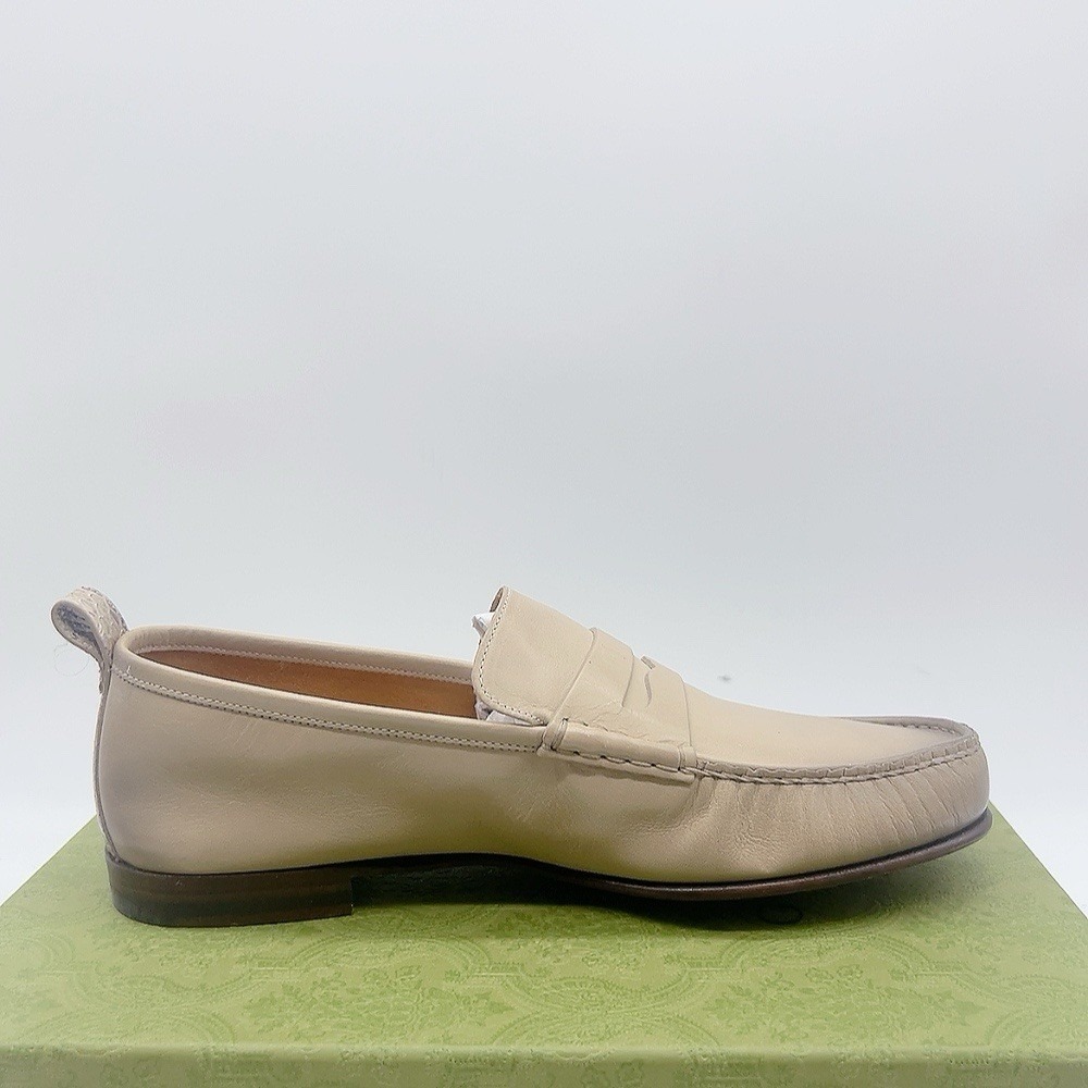 Gucci Women's Slip On Loafers Flats Tan Leather Size UK 6 US 9 - Picture 8 of 14